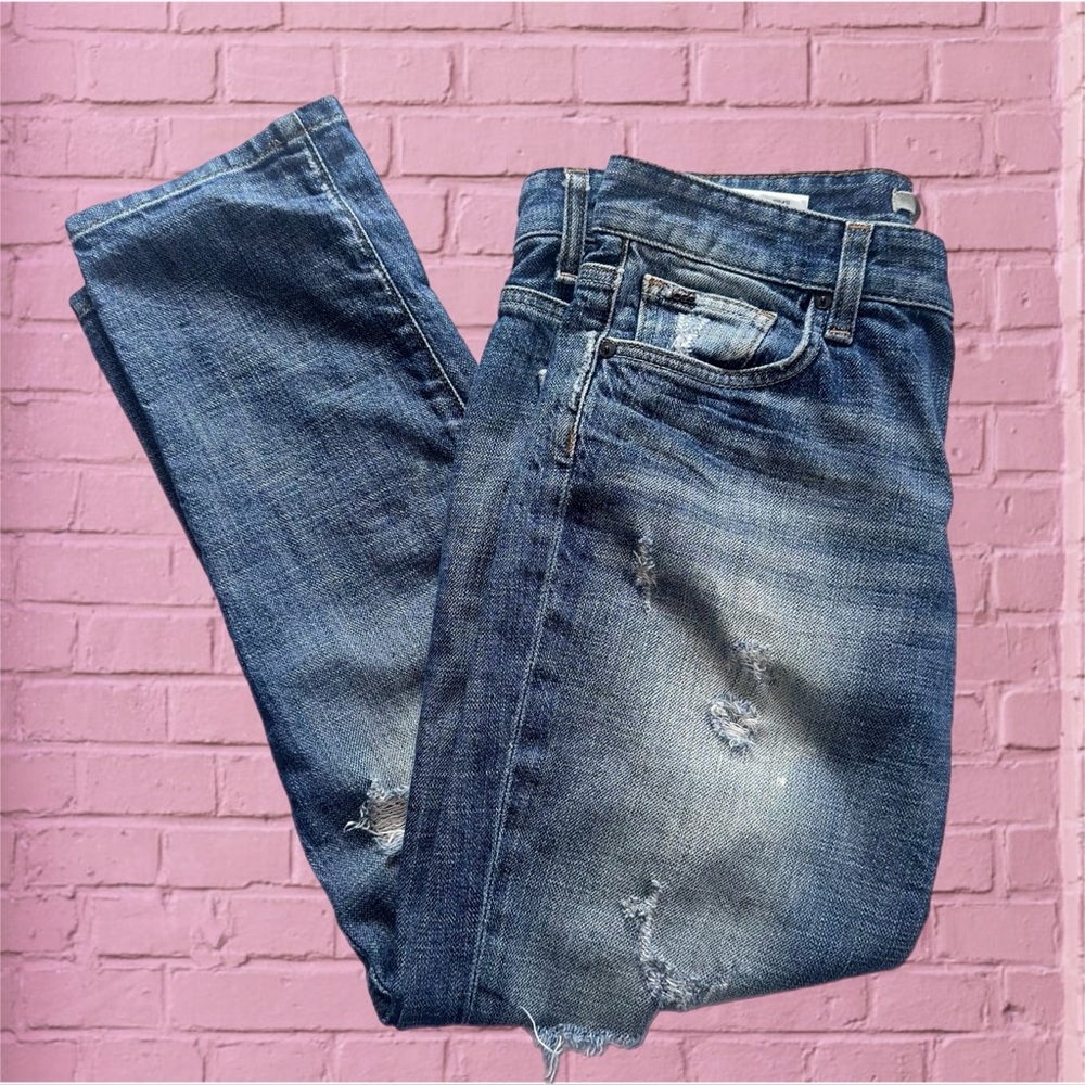 Joe’s Ex Lover Low Rise Distressed Cotton Denim Bootcut Jeans Women’s Size 27”